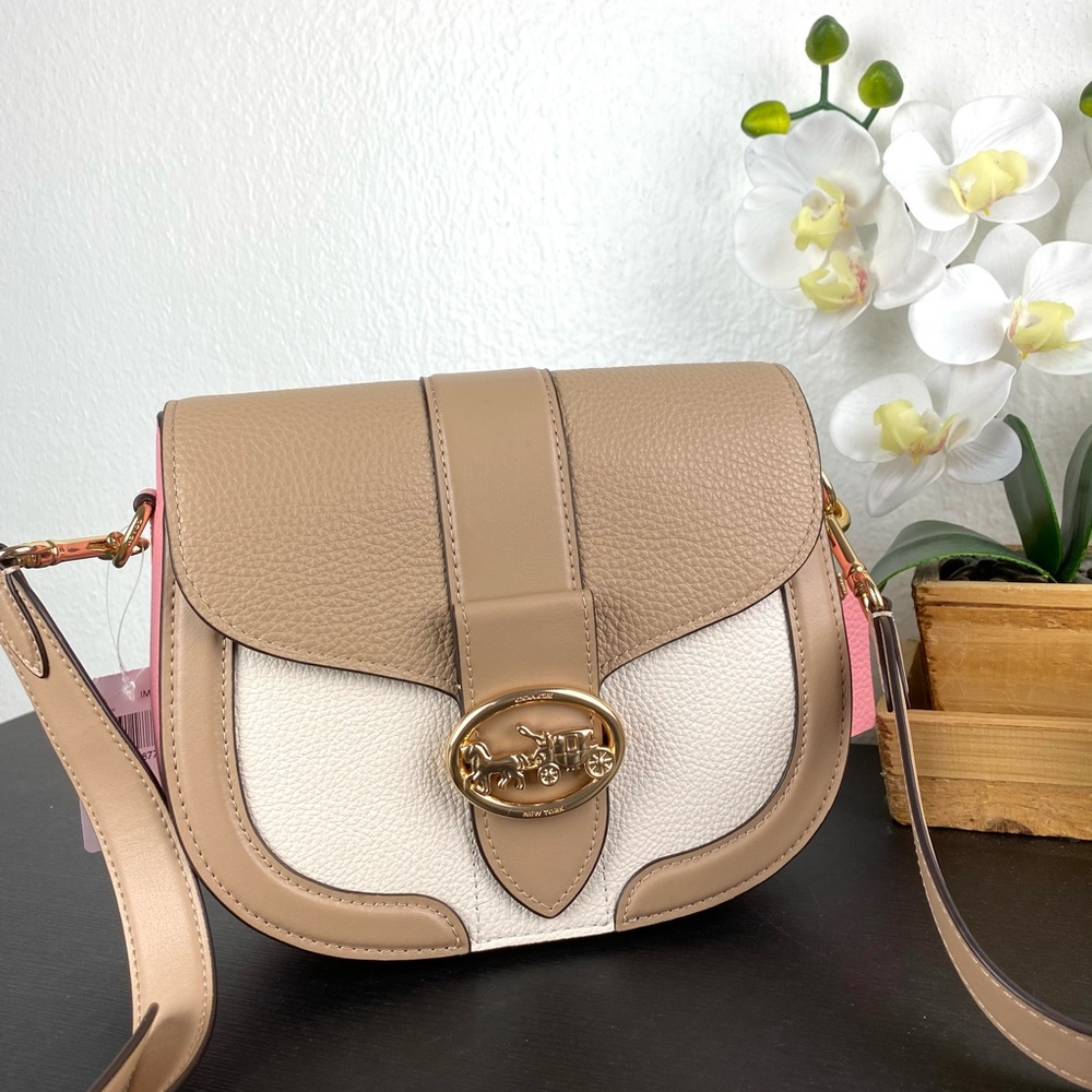 Coach George Saddle Bag In Colorblock